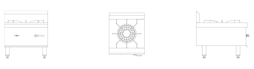 自引風(fēng)矮湯爐商用款三視圖